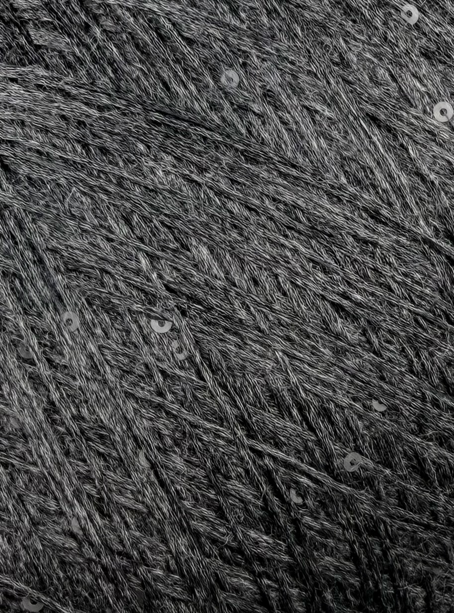 Art. Merino Brillante 420 m / 100 g – Filato in lana merino con paillettes col. Antracite mélange